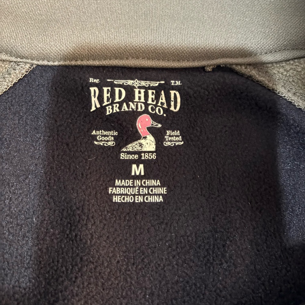 Red Head Camo Men's Fleece Quarter-Zip Size M EUC Hunting Outdoors streetwear - Picture 4 of 11
